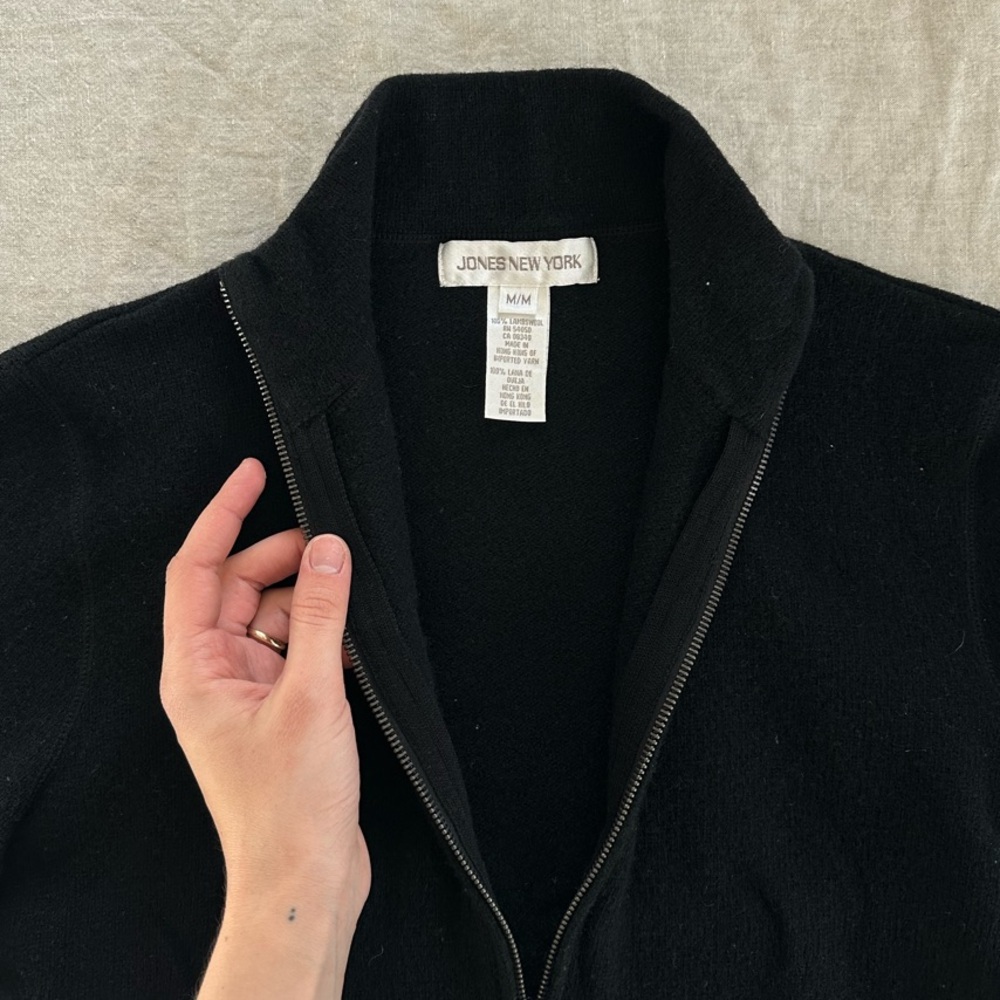 Jones New York Black Women's 100% Lambswool Jacket